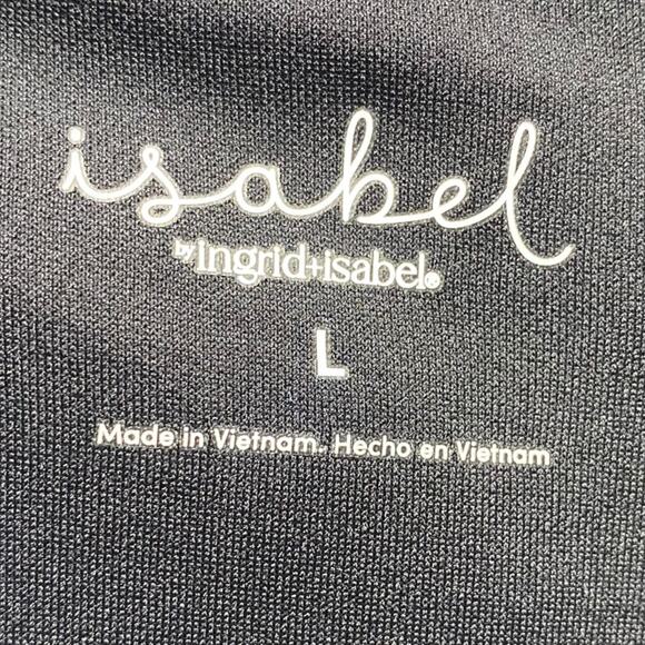 Isabel Maternity Nursing friendly black 3/4 sleeve wrap blouse NWT Large - Picture 8 of 10